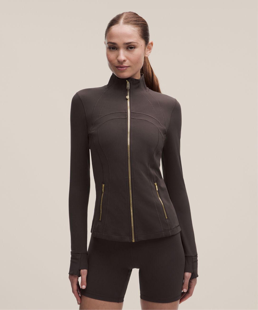 A person wears gear in Mahogany Muse from lululemon.