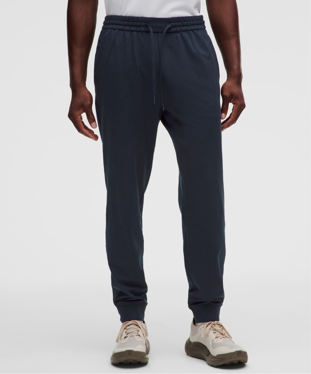 A person wears the Soft Jersey Jogger from lululemon.