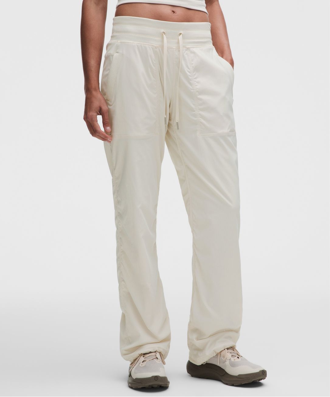 A person wears a Dance Studio pant from lululemon. 