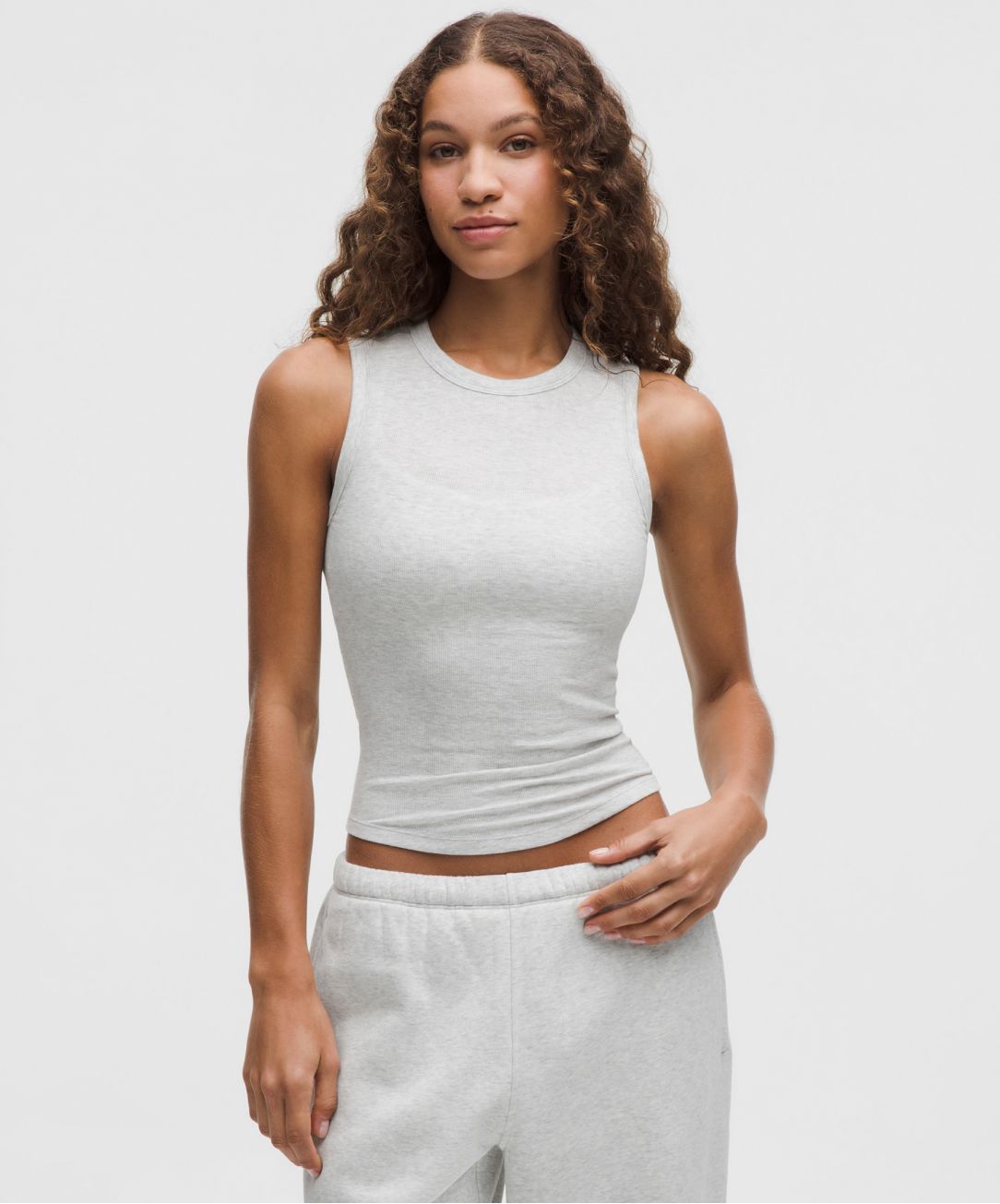 A person wears a Hold Tight tank top from lululemon. 