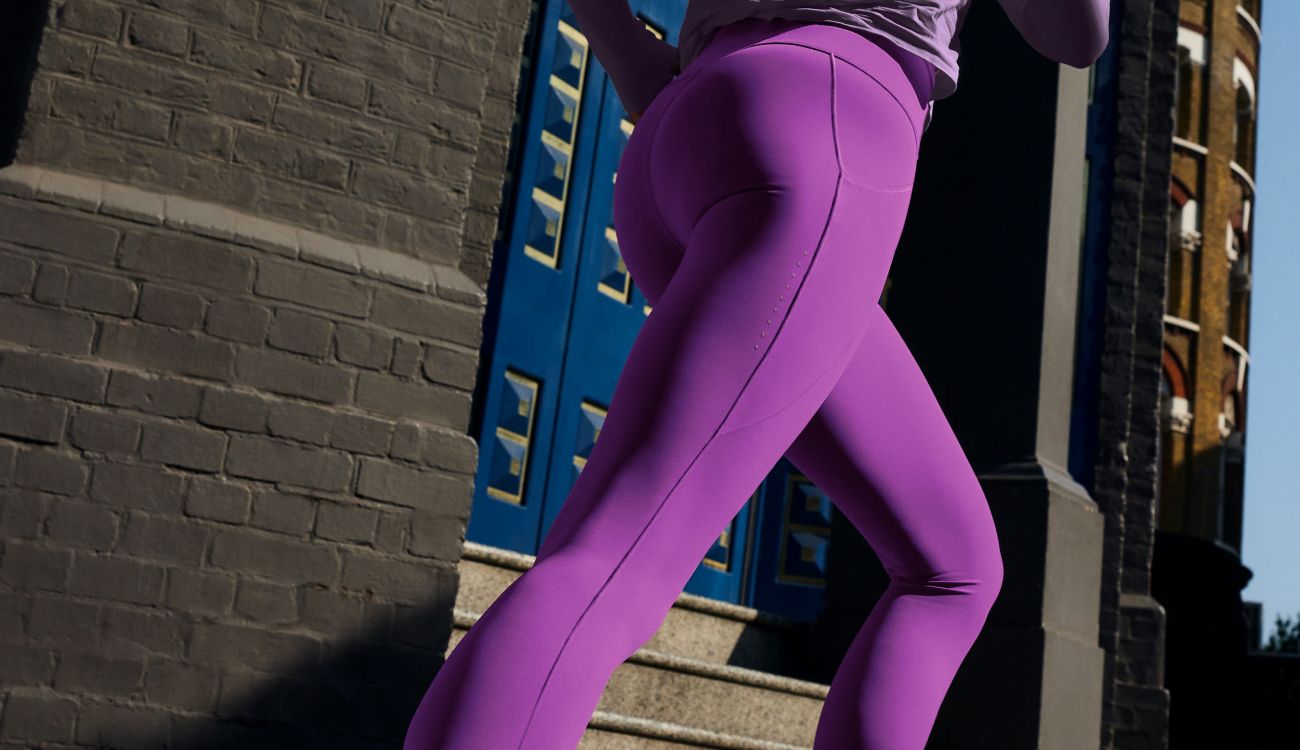 Lululemon Run Dash Violet Ruched Side Pockets Leggings Size 6