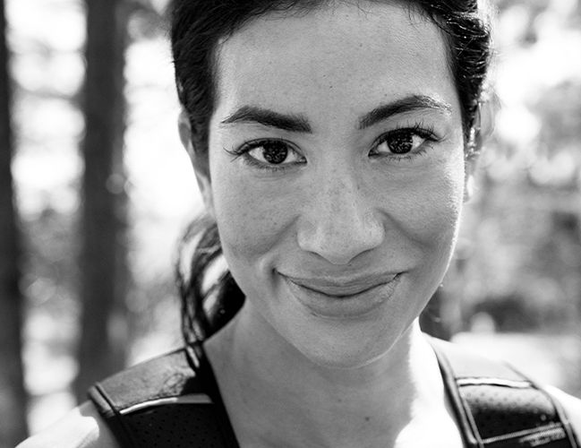 Woman looking directly at the camera.