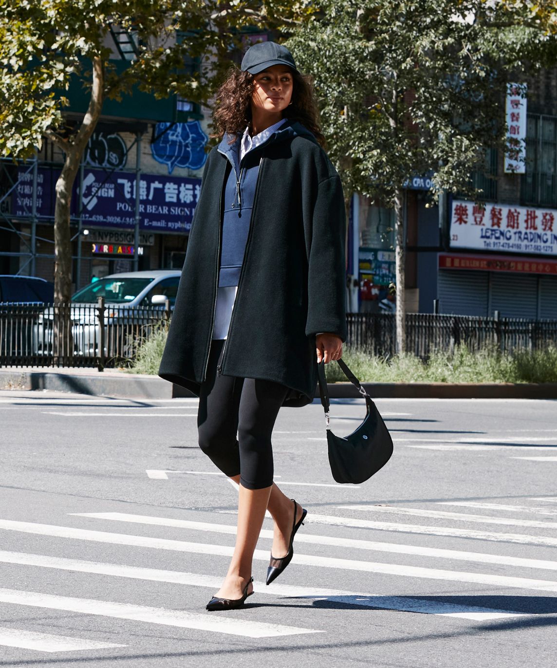 From one borough to the next, the warm Relaxed-Fit Zip-Front Wool Coat keeps you moving.