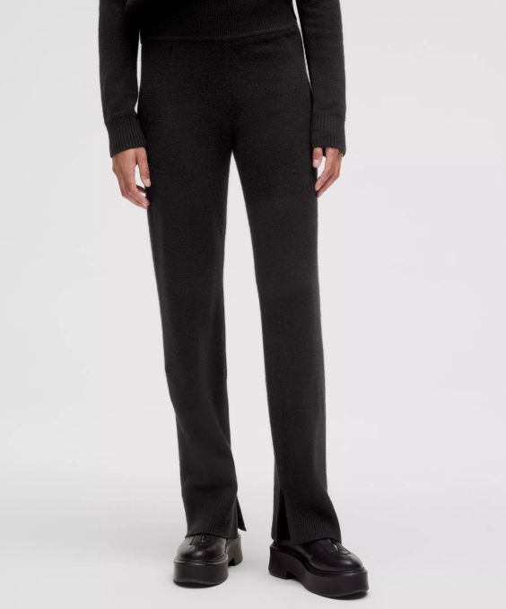 Cashmere Straight Leg Pant