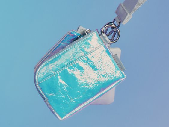 Dual Pouch Wristlet Iridescent