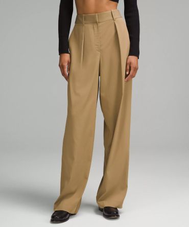 Modal-Blend Pleated High-Rise Trouser *Regular