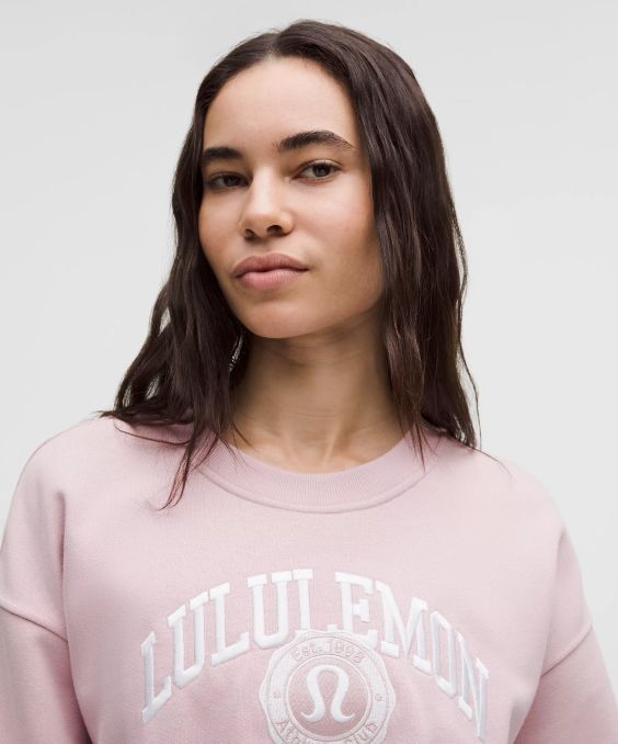 Perfectly Oversized Crew Graphic Pink Haze