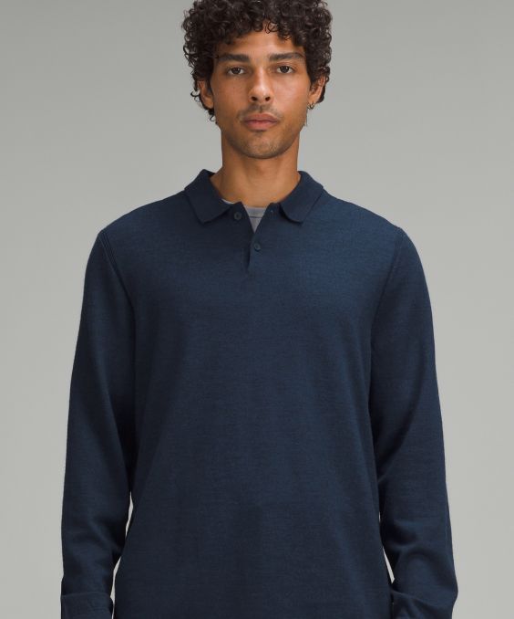 New Venture Long-Sleeve Knit Polo