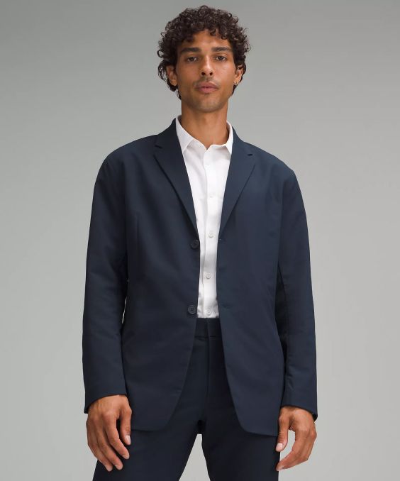 New Venture Button-Front Blazer in True Navy