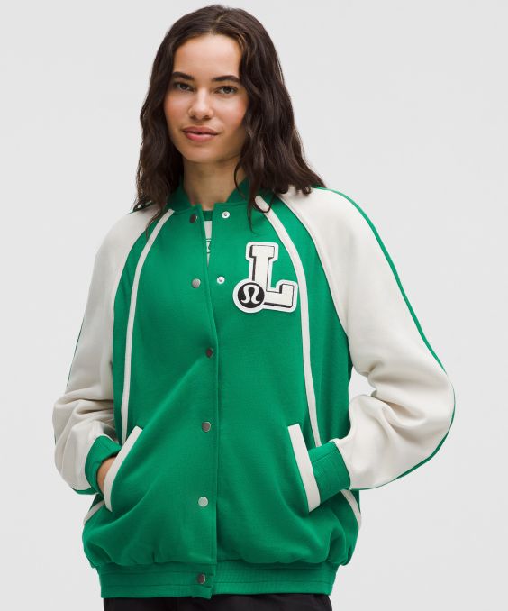 Scuba Oversized Collegiate Jacket Graphic
