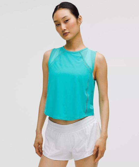 Sculpt Cropped Tank *Lace Trim