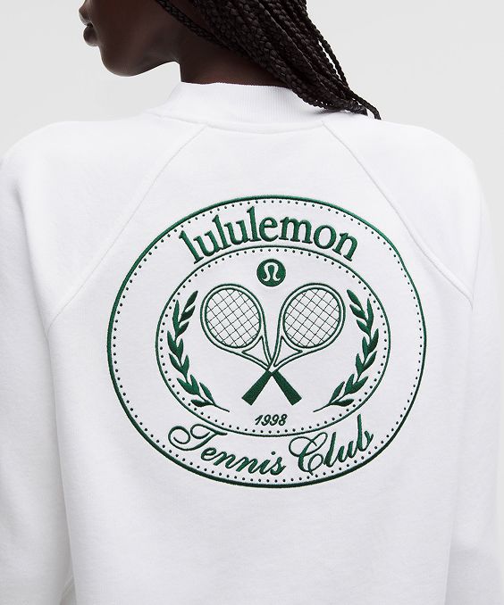 Cotton French Terry Crewneck Pullover Tennis Club