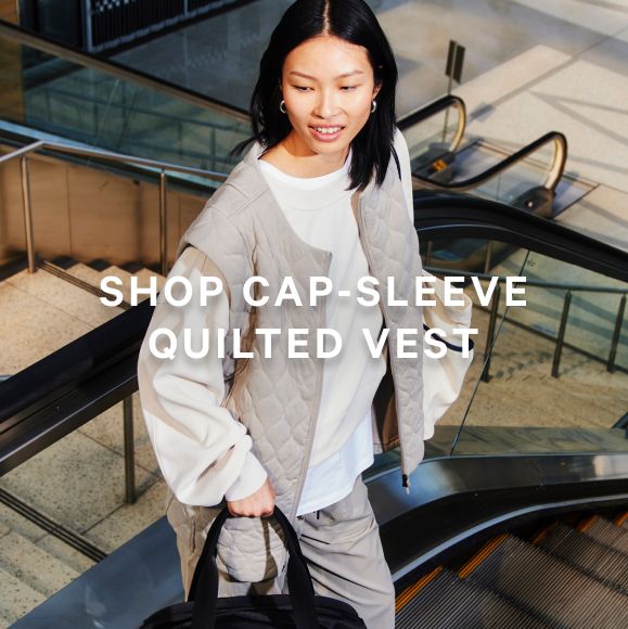 SHOP CAP-SLEEVE QUILTED VEST