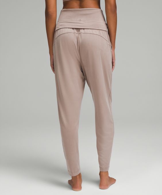 Cupro Foldover Relaxed Yoga Pant