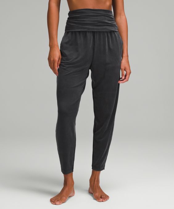 Cupro Foldover Relaxed Yoga Pant