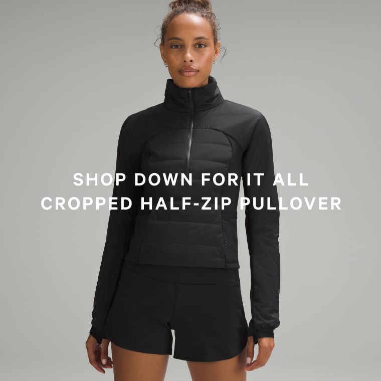 Down for It All Cropped Half-Zip Pullover