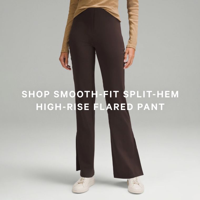 Smooth-Fit Split-Hem High-Rise Flared Pant