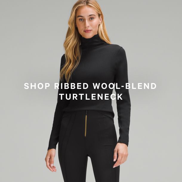 Ribbed Wool-Blend Turtleneck