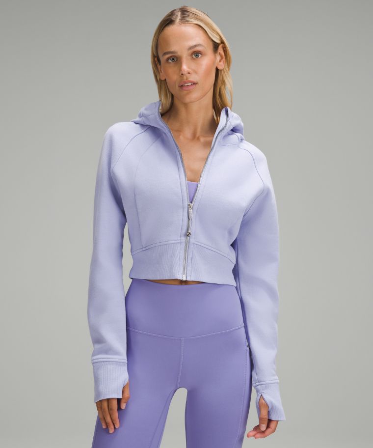 Scuba Full-Zip Cropped Hoodie