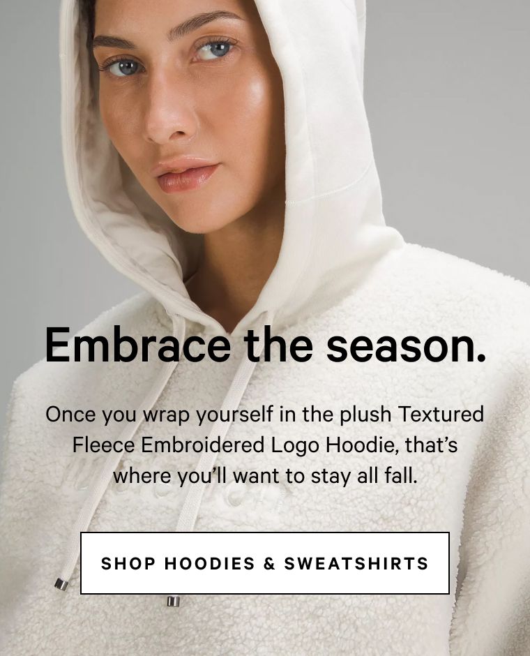 Embrace the season. 
Once you wrap yourself in the plush Textured Fleece Embroidered Logo Hoodie, that's where you'll want to stay all fall.